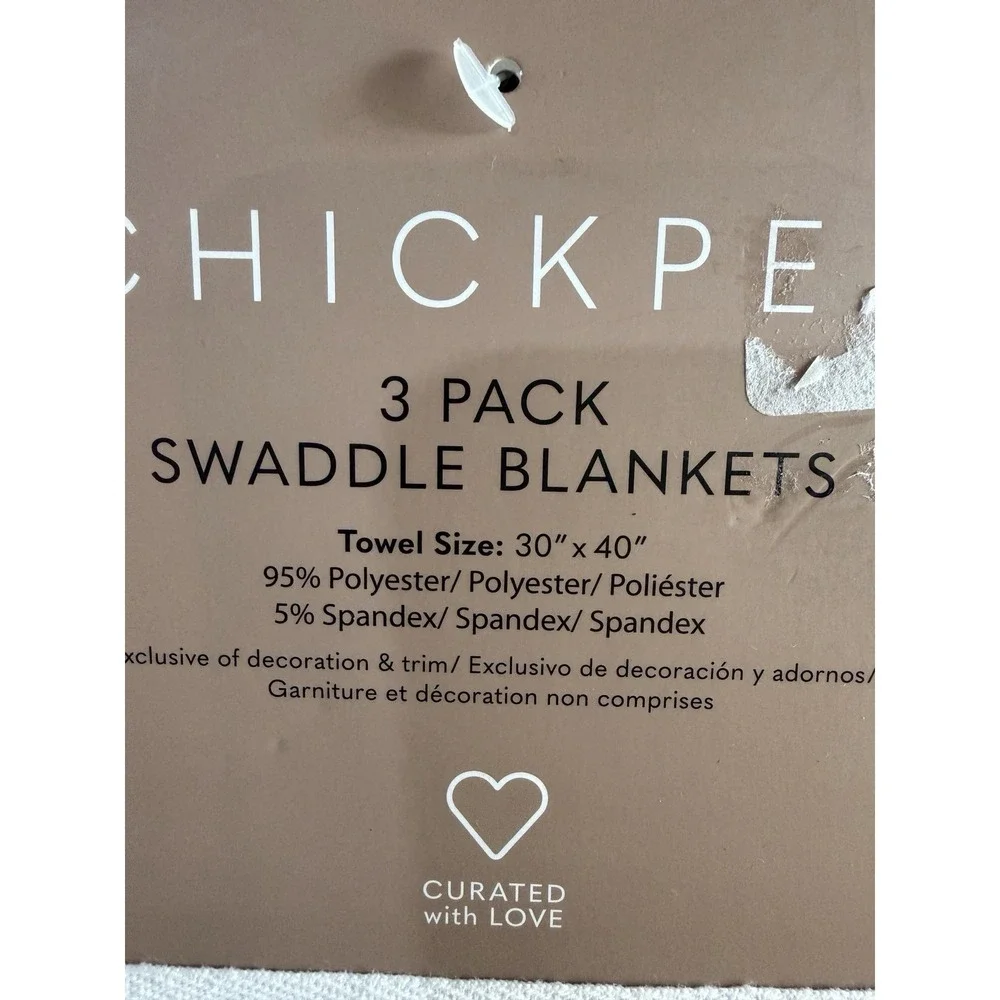 Chick Pea 4 Pack Muslin Blankets‎ Swaddle Floral Print Sz 36